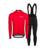 GCN Core 2.0 Long Sleeve Jersey & Bibtights Bundle  - Red